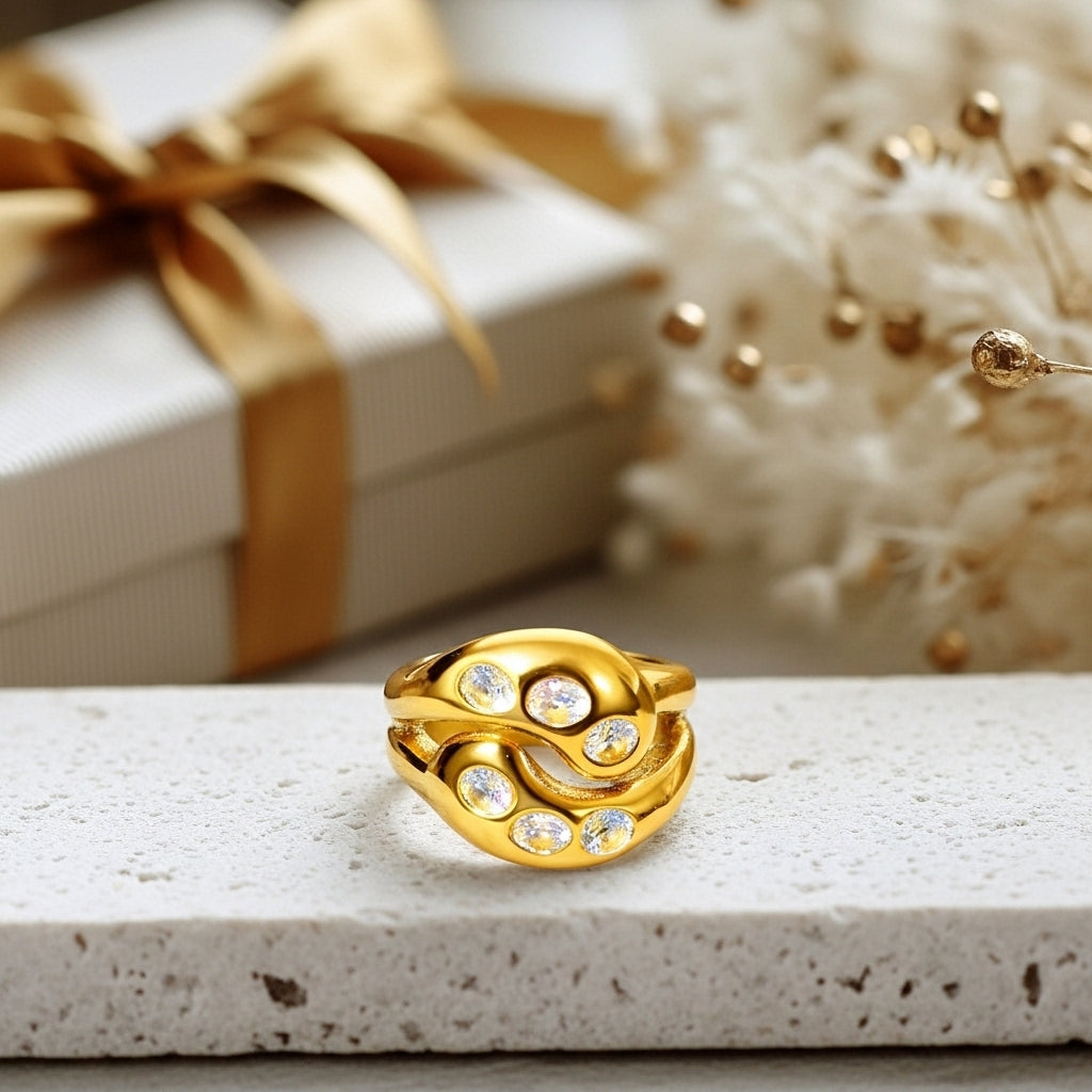 Big multi diamond ring