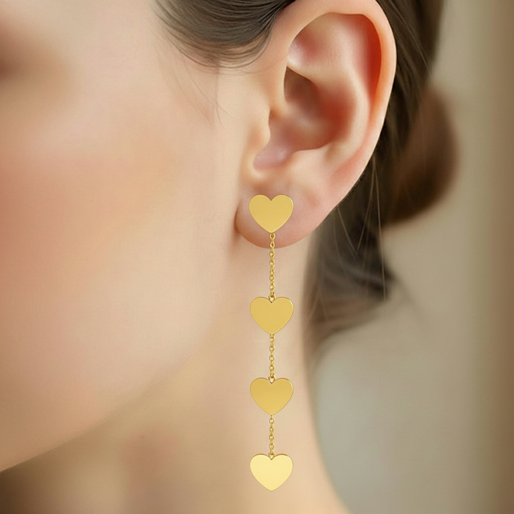 Velora Heartline Drop Earrings