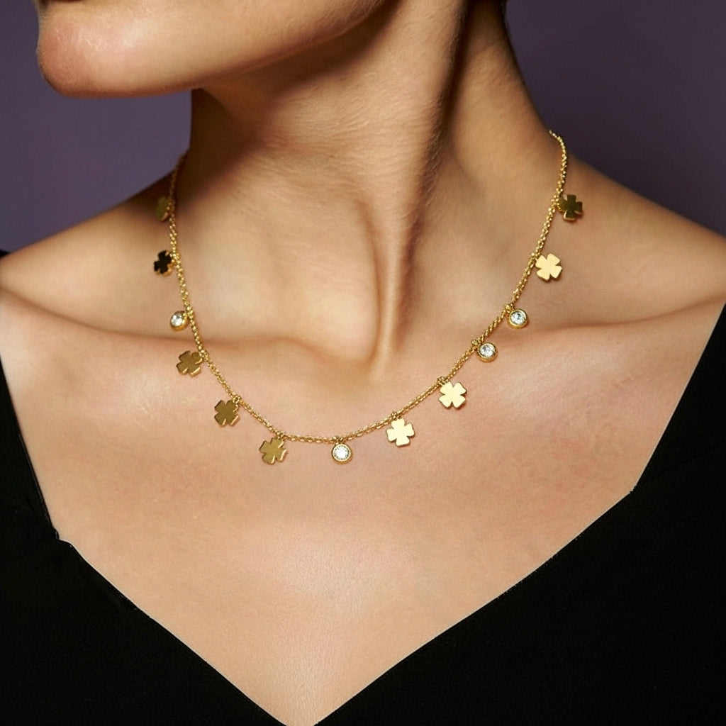 Serethia Clover Drift Chain Necklace