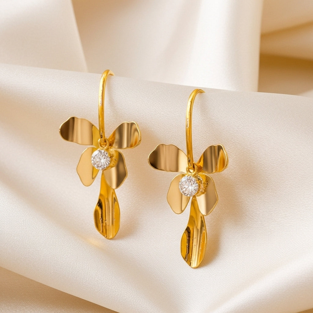 Elowen Petal Drop Earrings