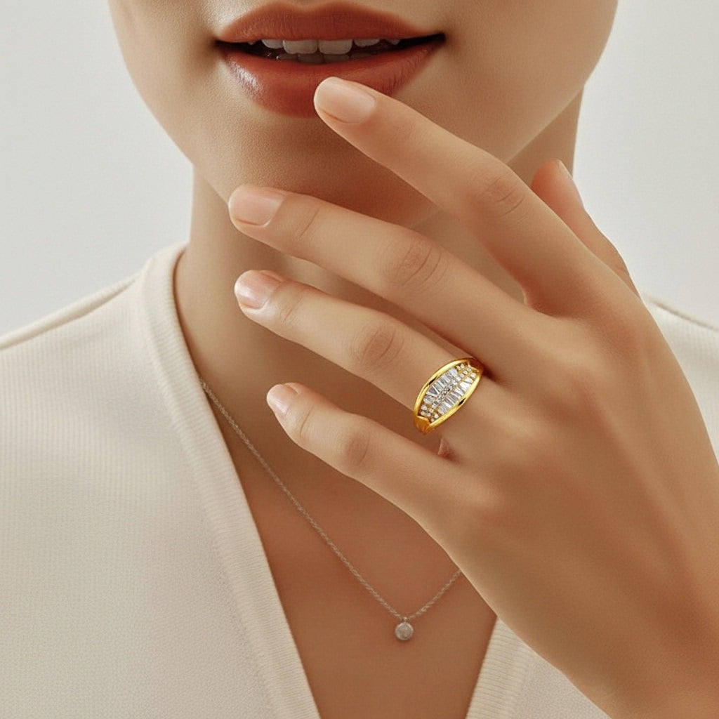 Aurelle Prism Arc Statement Ring