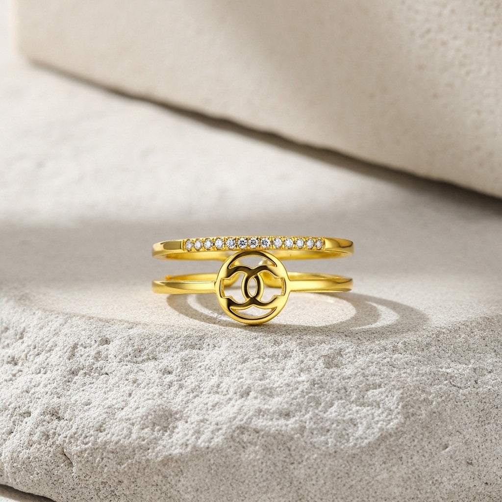 Noiré Emblem Duo Statement Ring