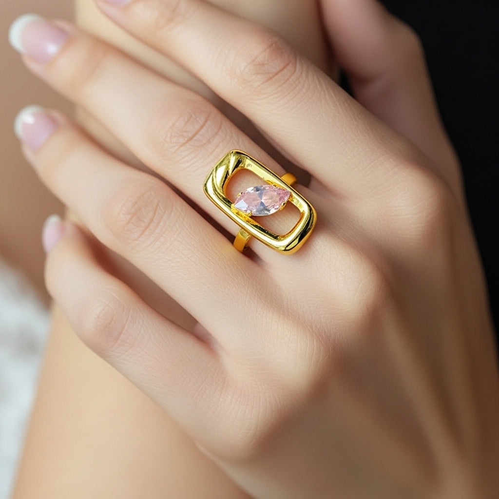 Lumiera Prism Frame Statement Ring
