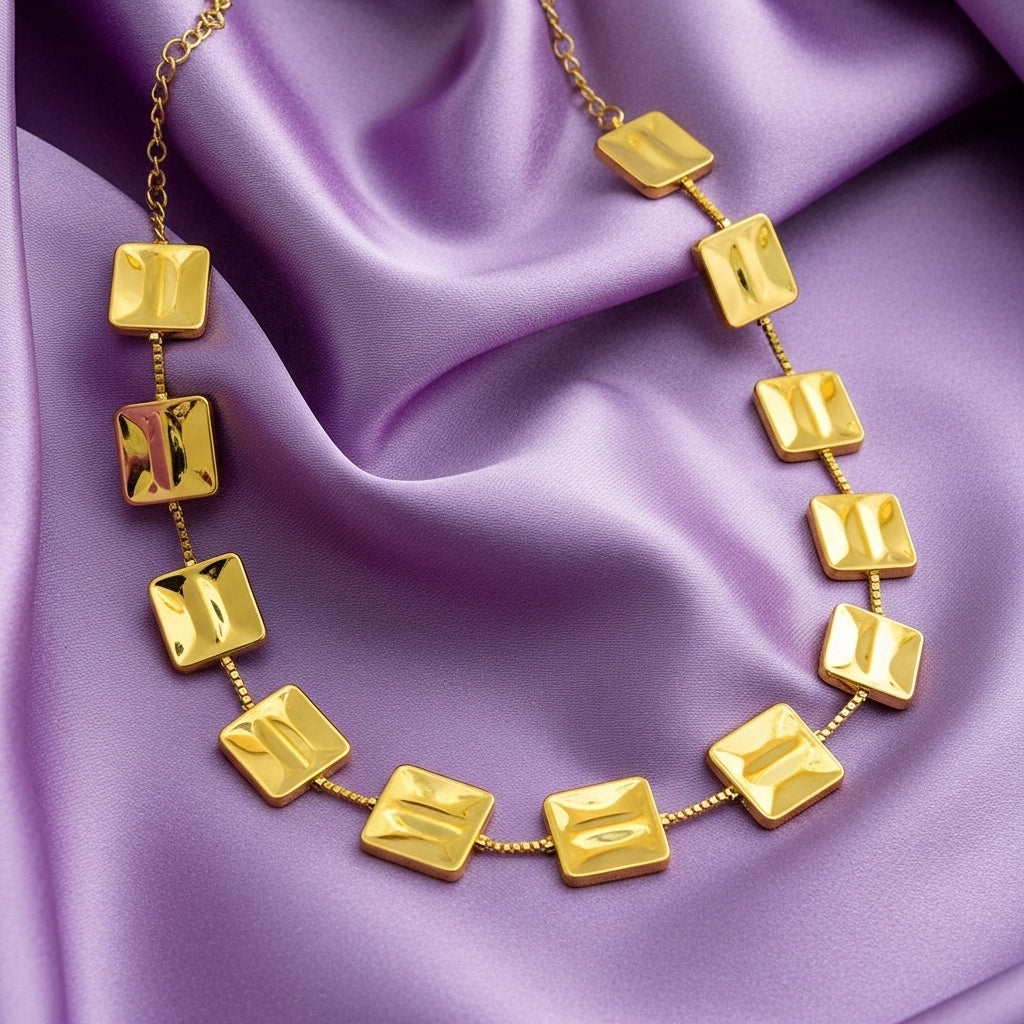 Solvane Mirror Tile Chain Necklace