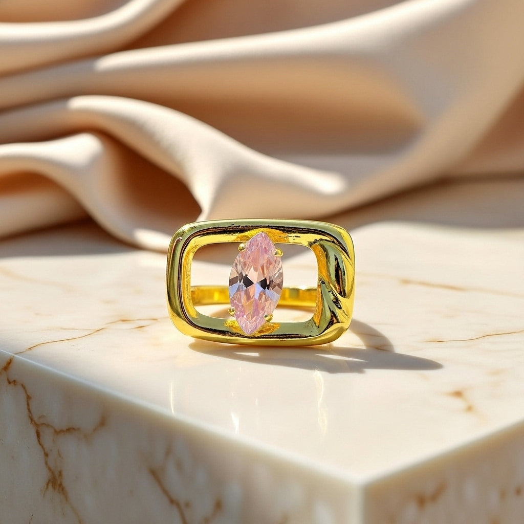 Lumiera Prism Frame Statement Ring