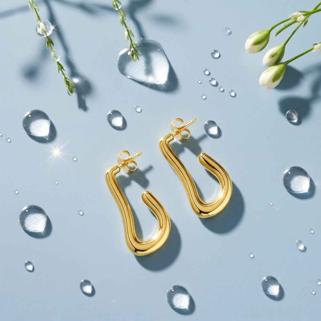 Linea Curve Hoop Earrings