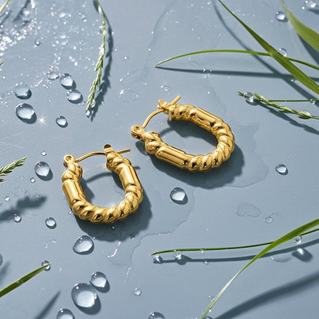 Torélia Ridge Hoop Earrings