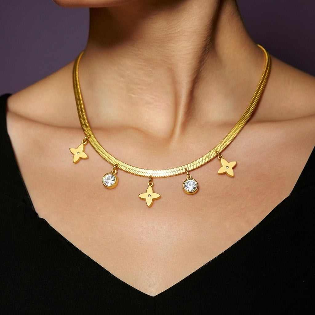 Velira Quatre Drop Chain Necklace