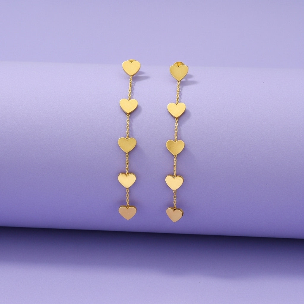 Velora Heartline Drop Earrings