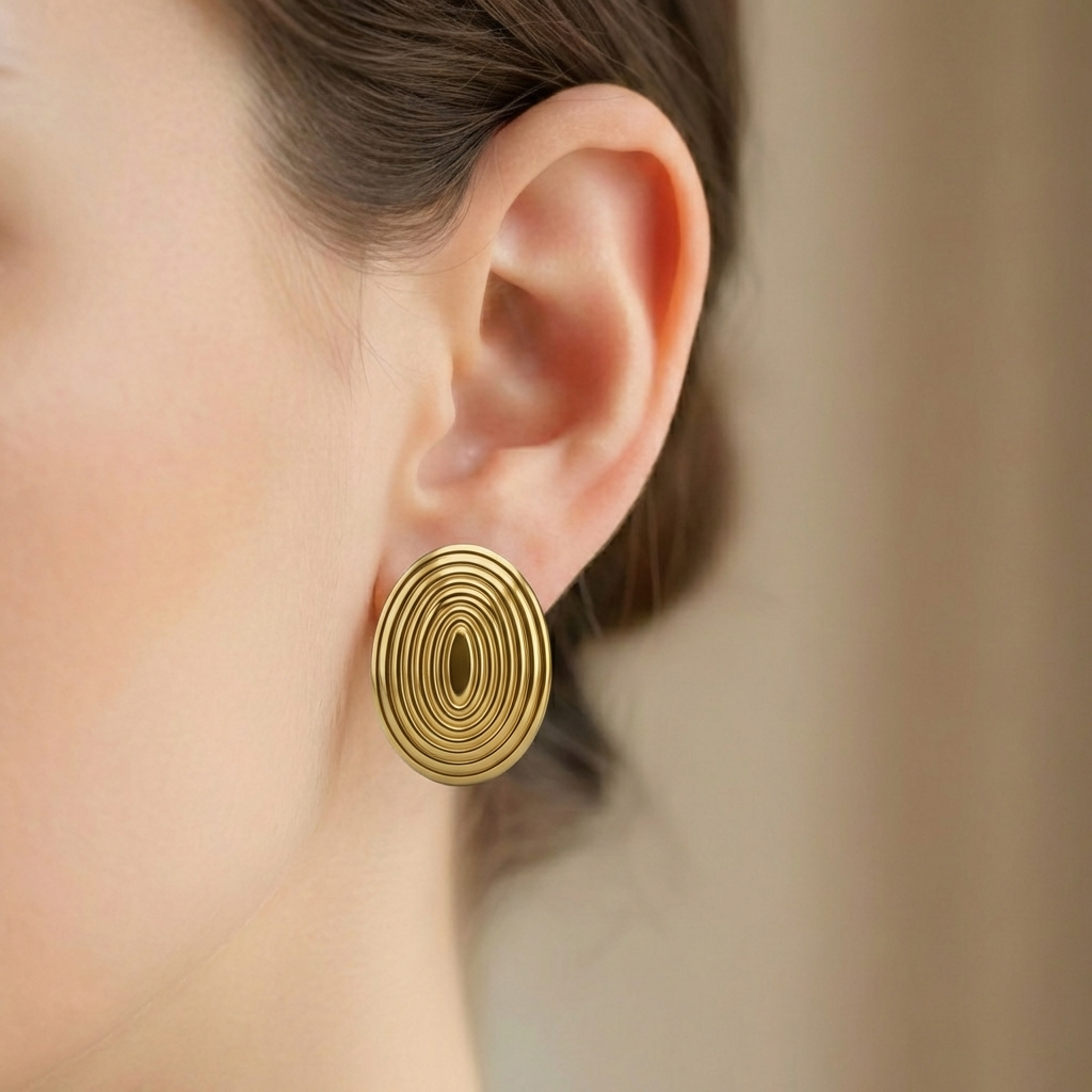 Veliora Contour Stud Earrings