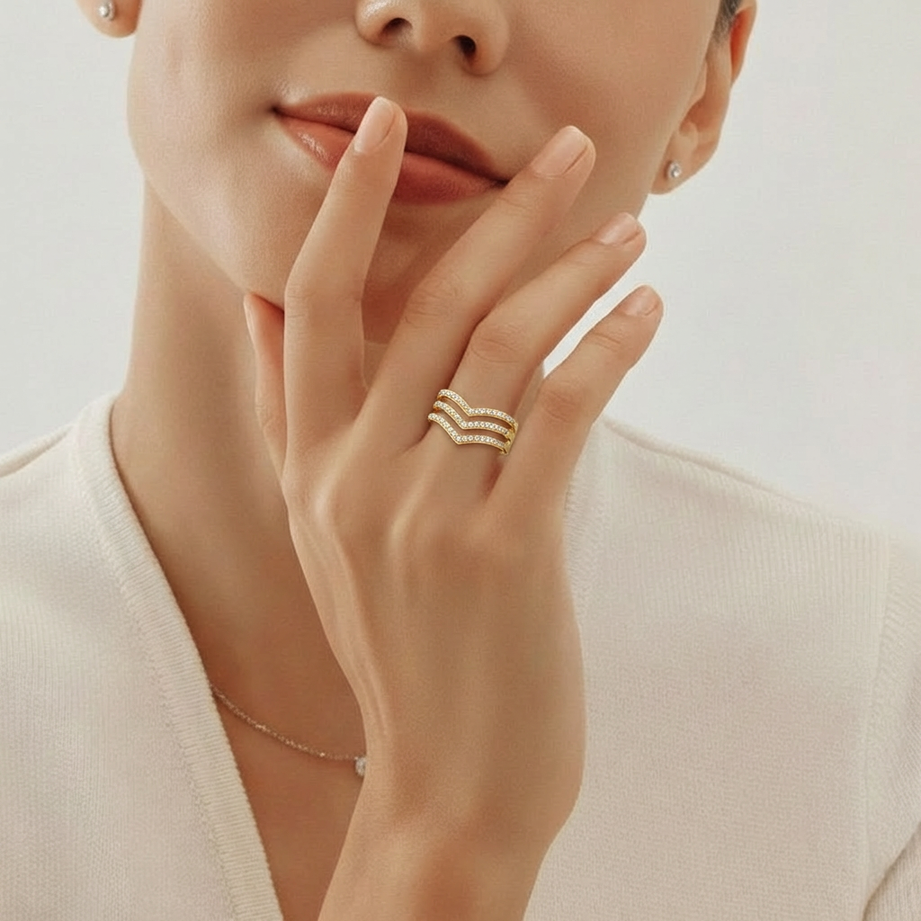 Solace Ripple Statement Ring