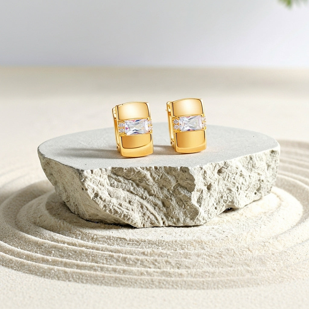 Orlisse Prism Bar Stud Earrings